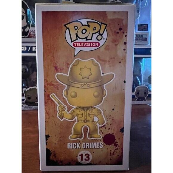 Funko Pop AMC The Walking Dead Rick Grimes GOLD #13 Supply Drop Exclusive - Picture 4 of 7